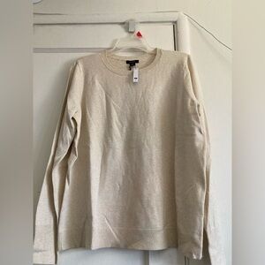 Halogen Women's Cream Crewneck Sweater